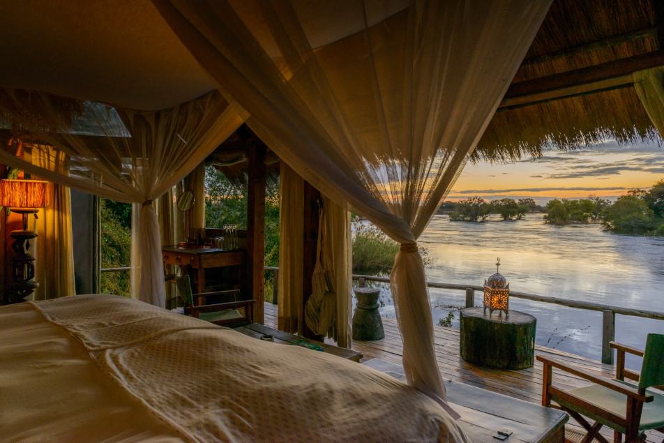 Sindabezi Island, part of Tongabezi  Lodge. Victoria Falls. Livingstone. Zambia