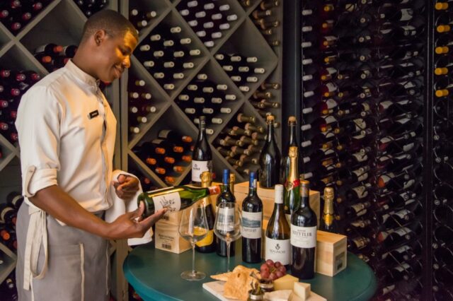 Wine tasting at Stanley & Livingstone Boutique Hotel